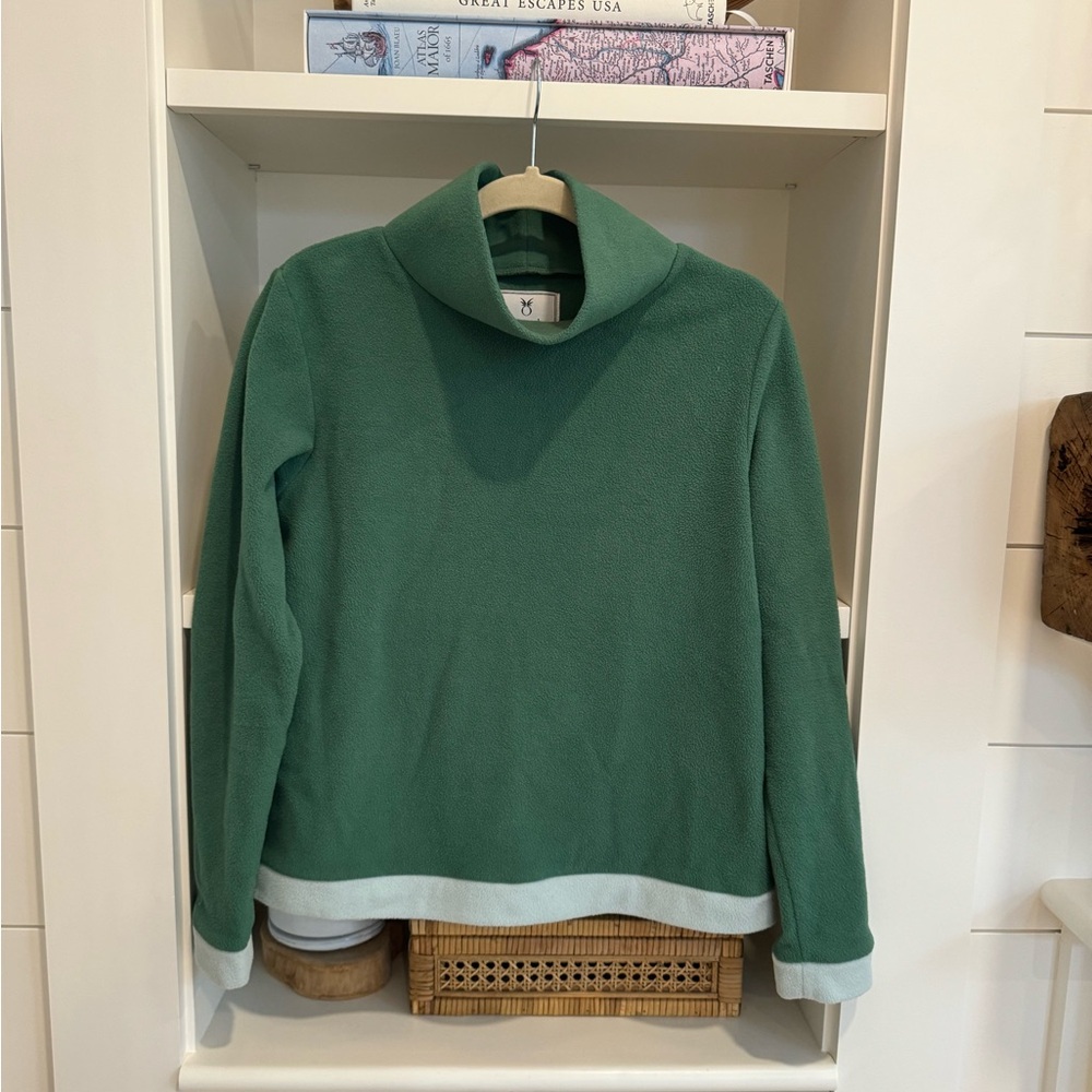 Dudley Stephens Green/Blue Turtleneck Fleece Sz M